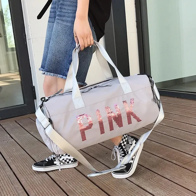 Pink Duffel Bag | Fitness Shoulder Bag For Women