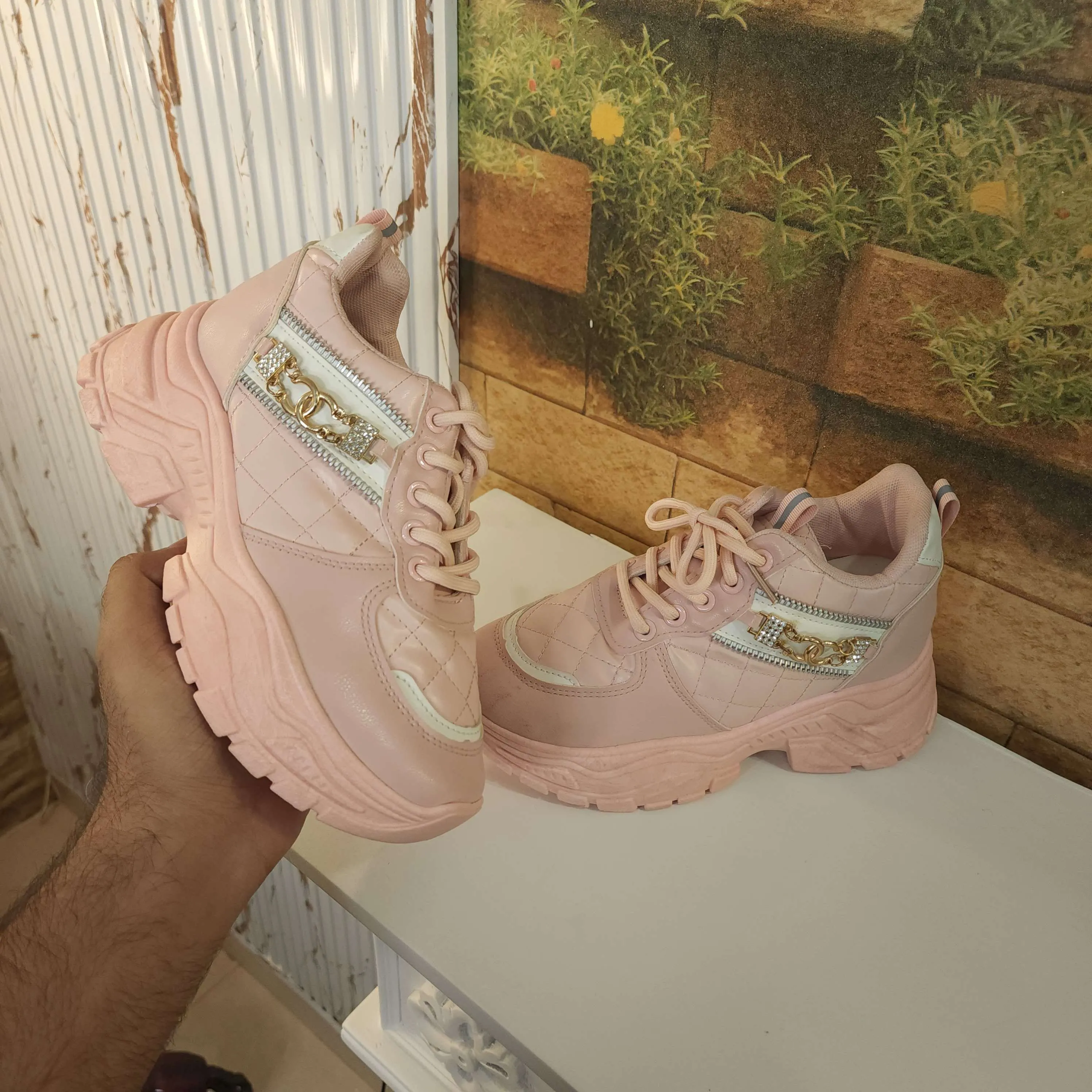 Pinks Chunks Casual Shoes