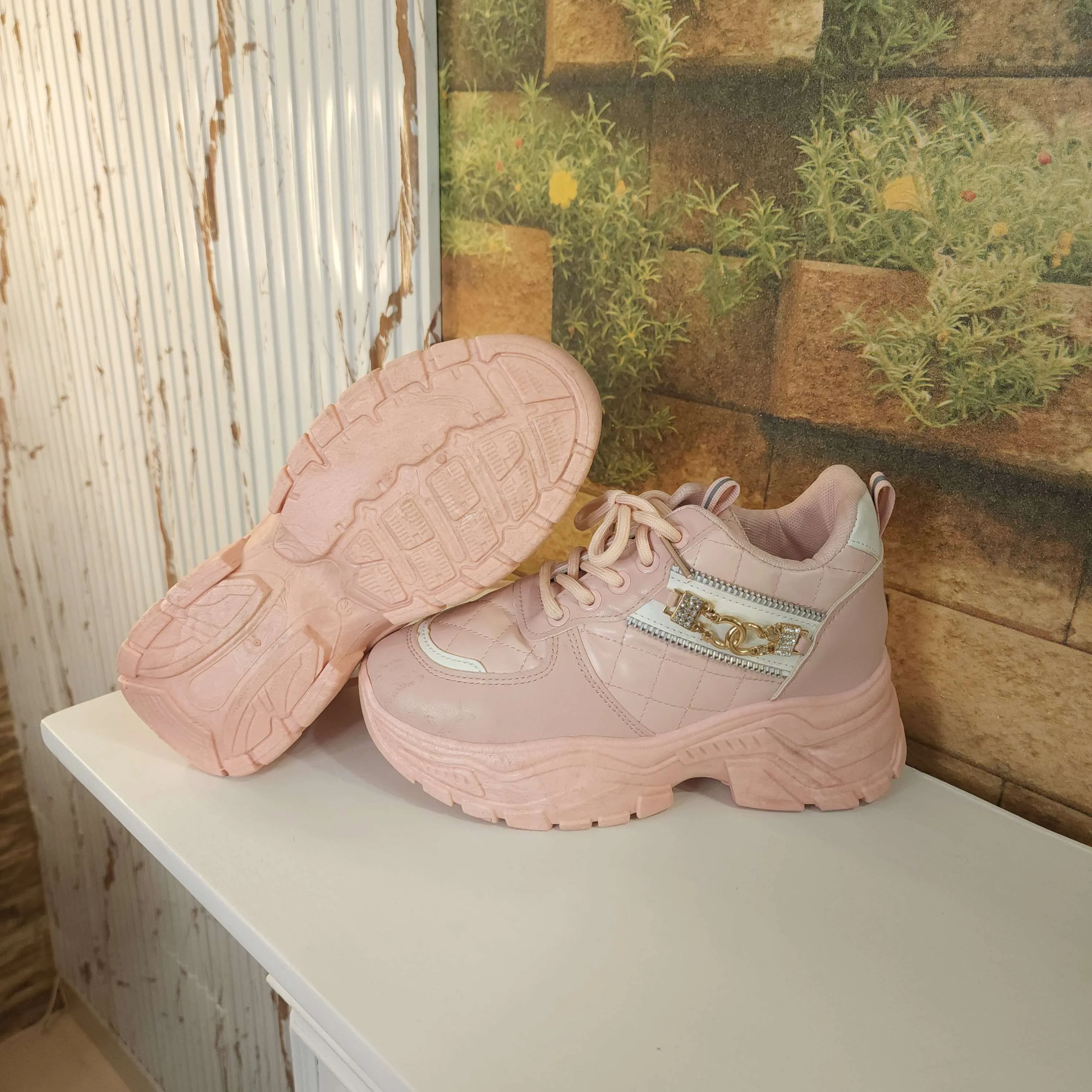 Pinks Chunks Casual Shoes