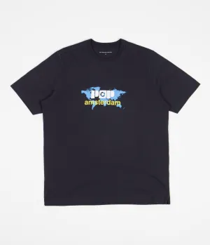 Pop Trading Company Pop World News T-Shirt - Navy