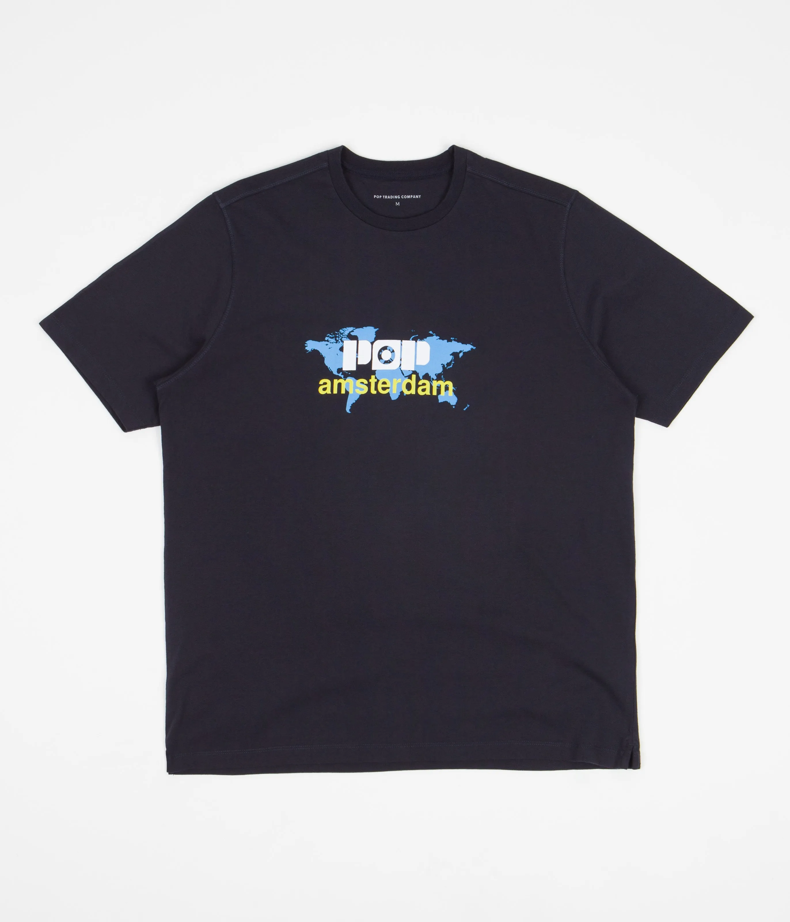 Pop Trading Company Pop World News T-Shirt - Navy