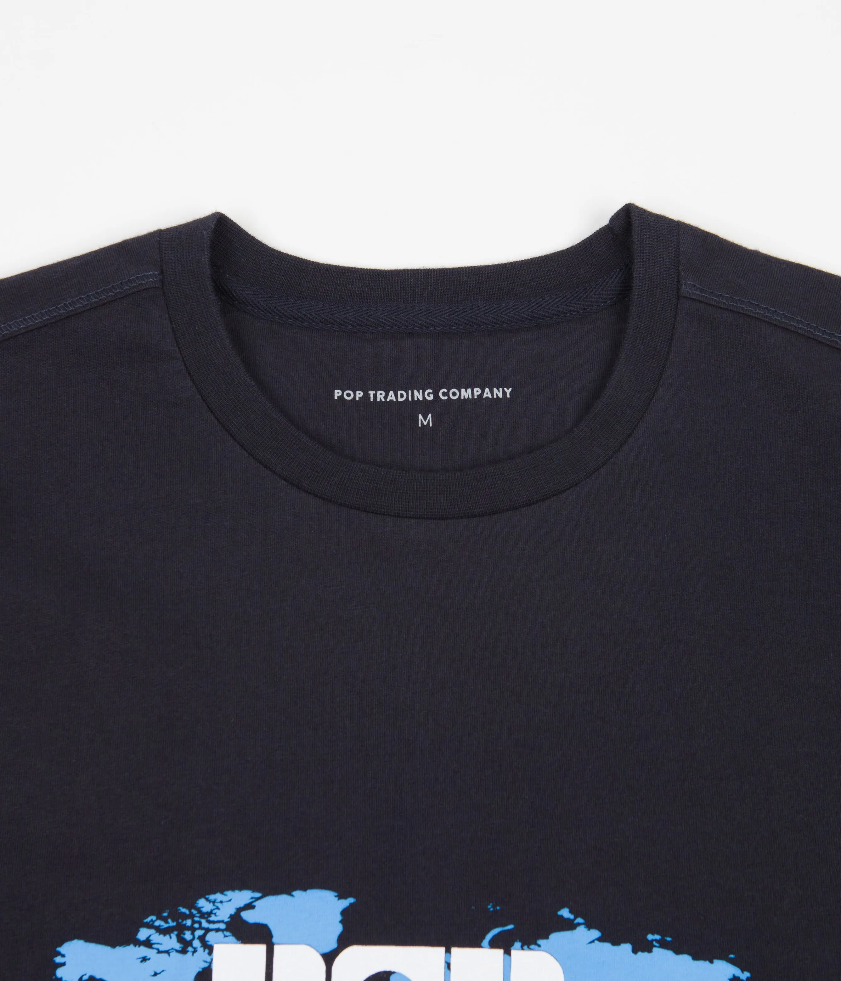 Pop Trading Company Pop World News T-Shirt - Navy