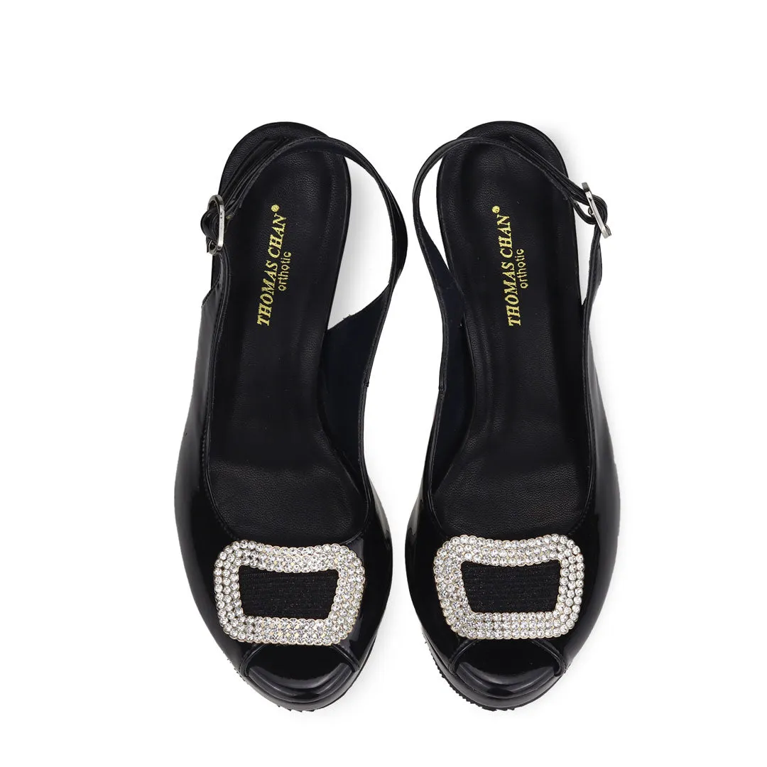 [Pre-Order] Peep Toe Slingback Stiletto High Heels 3"inch [Office Wear Series]