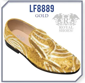 Royal Shoes Gold Sequence Shoe 8889