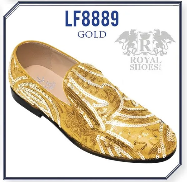 Royal Shoes Gold Sequence Shoe 8889