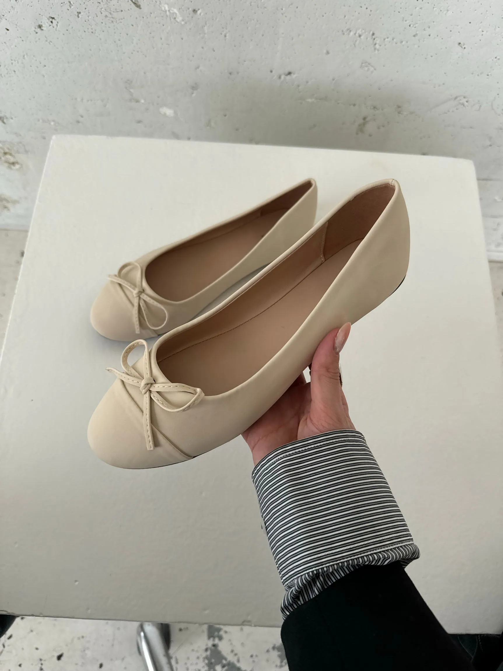 Segovia ballet flats with a bow - Off-white