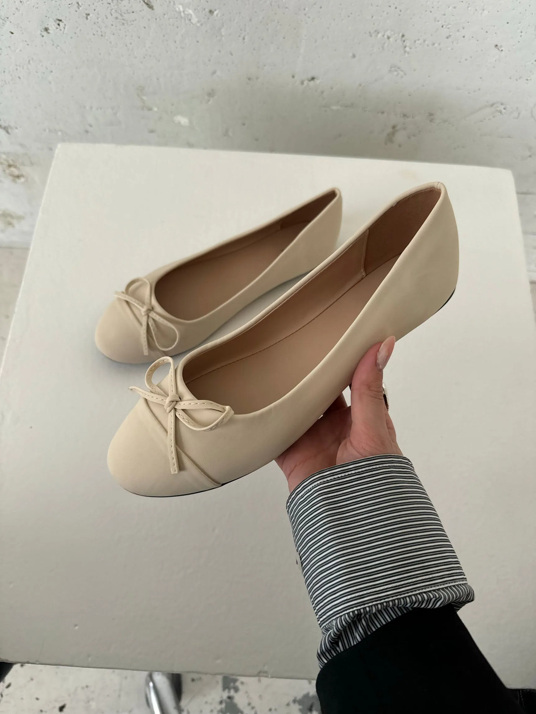 Segovia ballet flats with a bow - Off-white