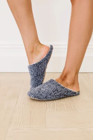 She'll Never Wear Shoes Again Chenille Slippers In Charcoal