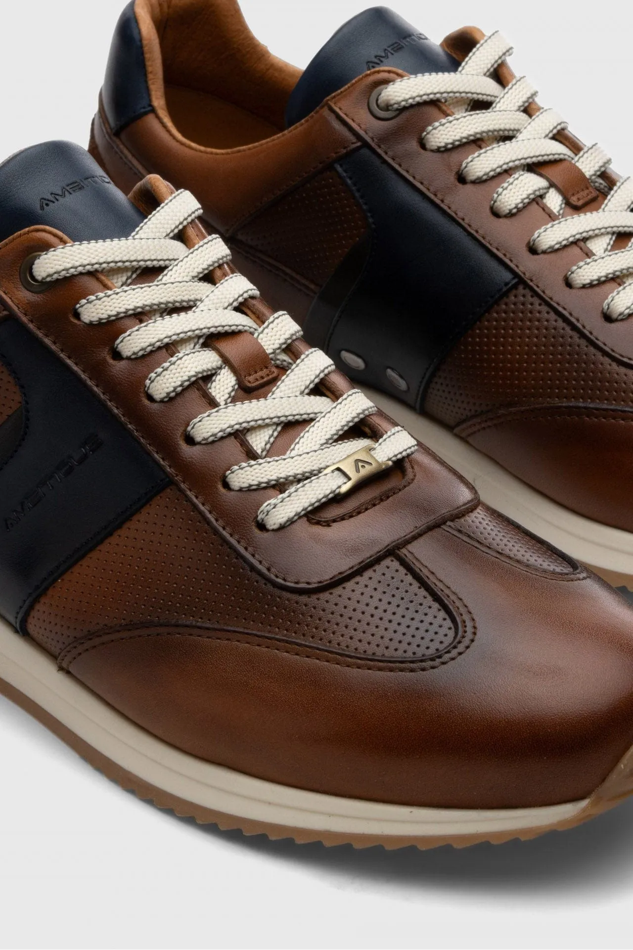 Slow Classic Leather Trainers - Cognac