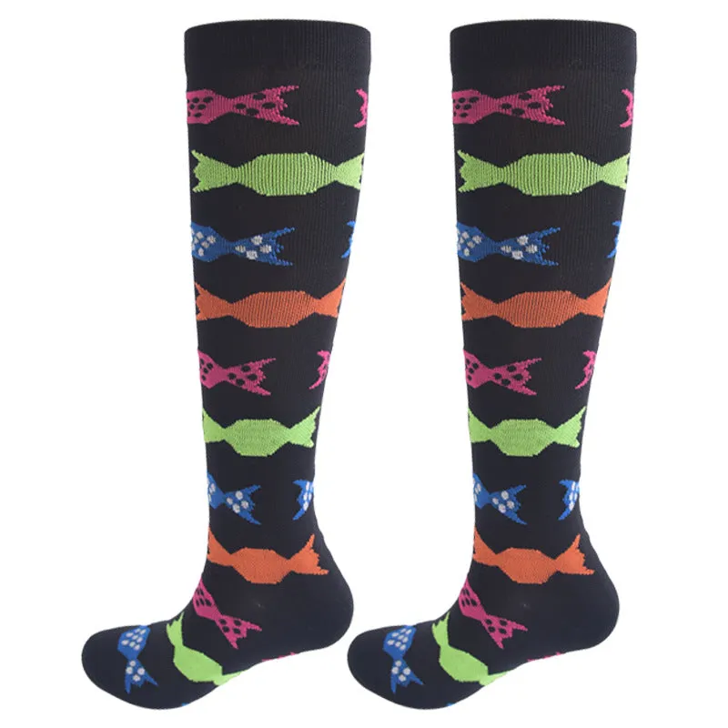 Sports Running Fitness Socks Compression Socks Calf Sock 4 Pairs