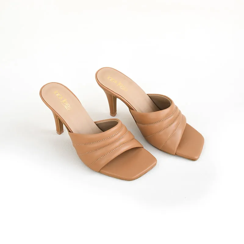 STRIPED HEELS BEIGE