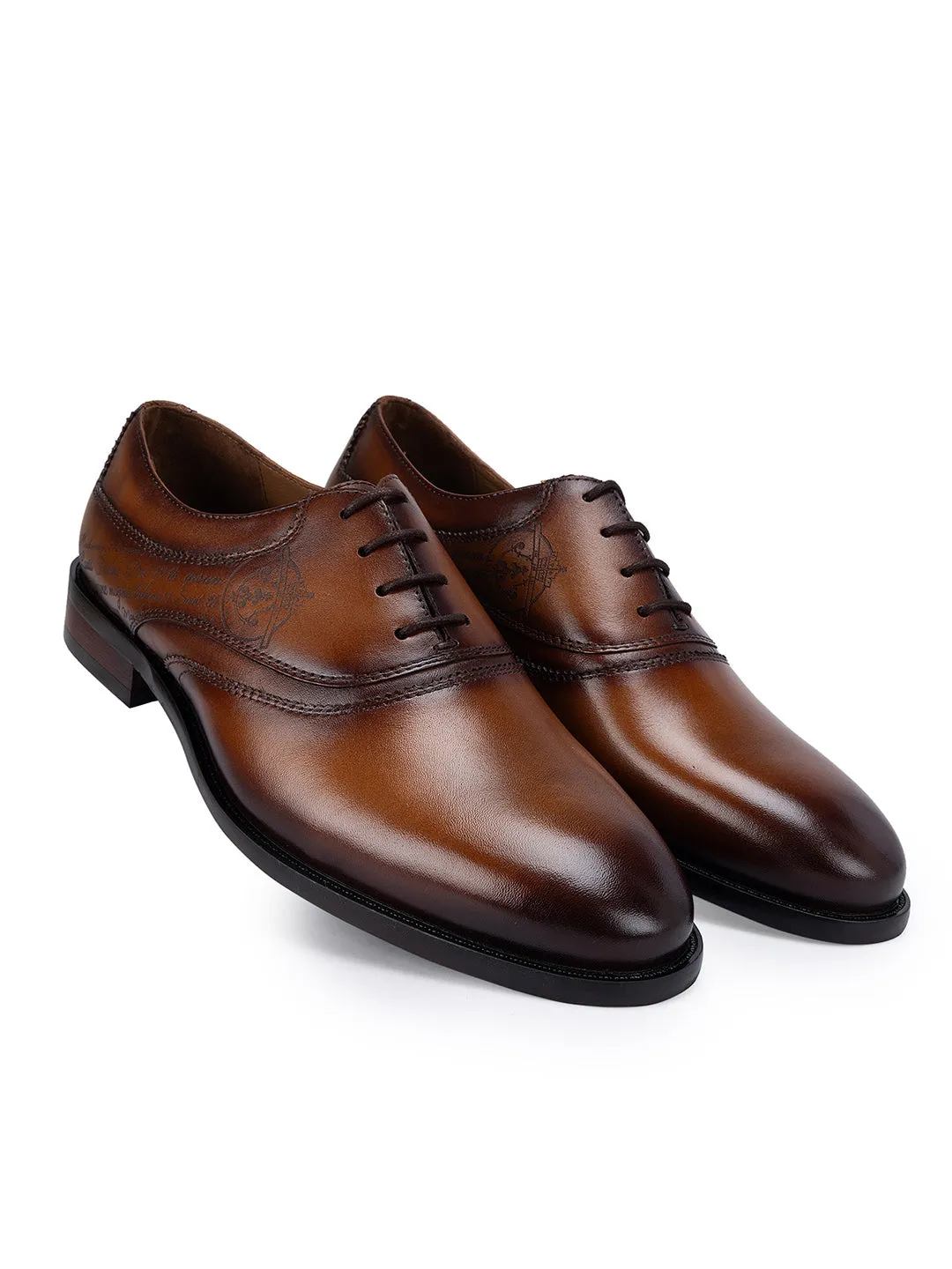 Tan Signato Leather Lace Ups