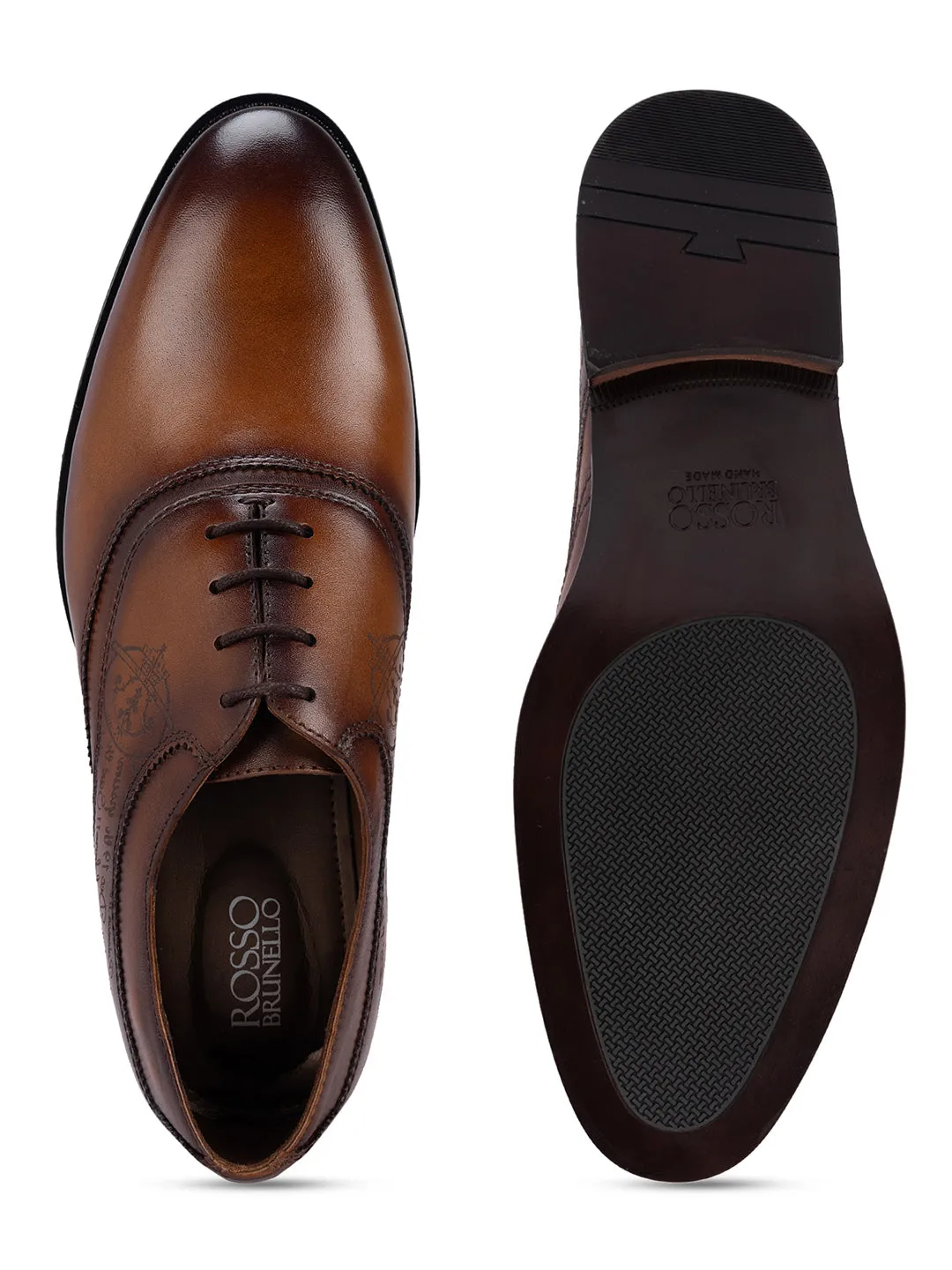 Tan Signato Leather Lace Ups