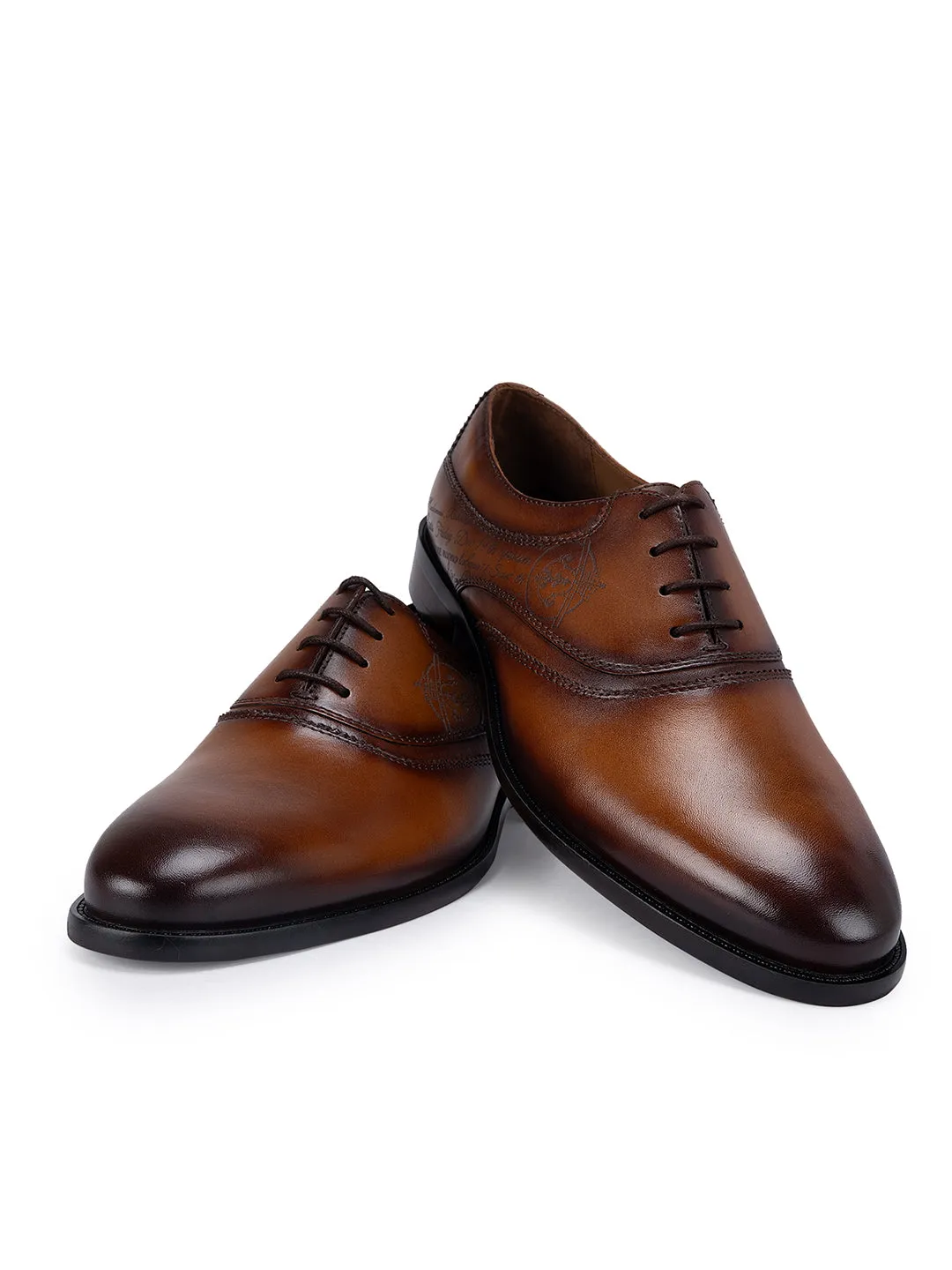Tan Signato Leather Lace Ups