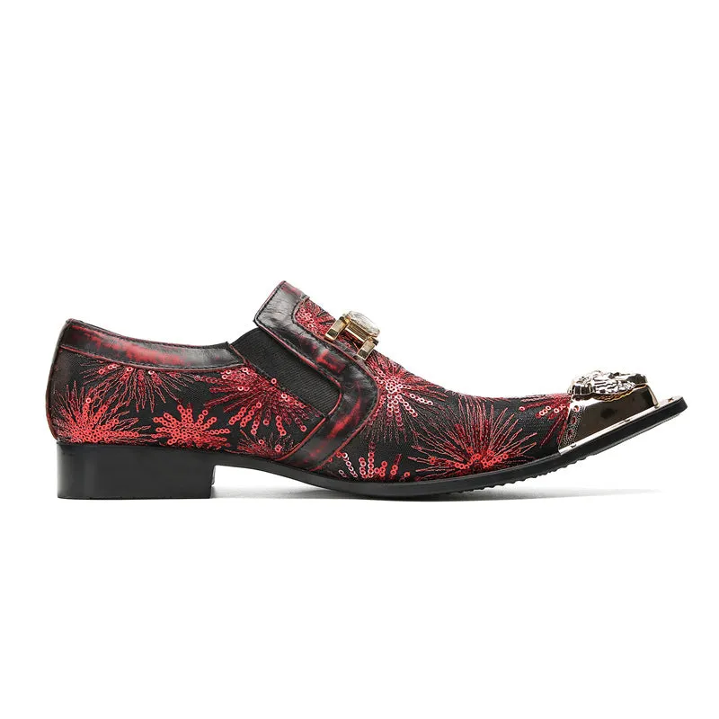 Trendy casual leather shoes for men, business formal wear, thick soles, heightening loafers, suit shoes, British print glossy