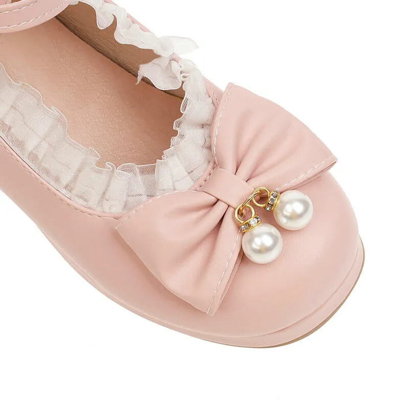 Uniwim Lace Lolita Bow Shoes SE21245