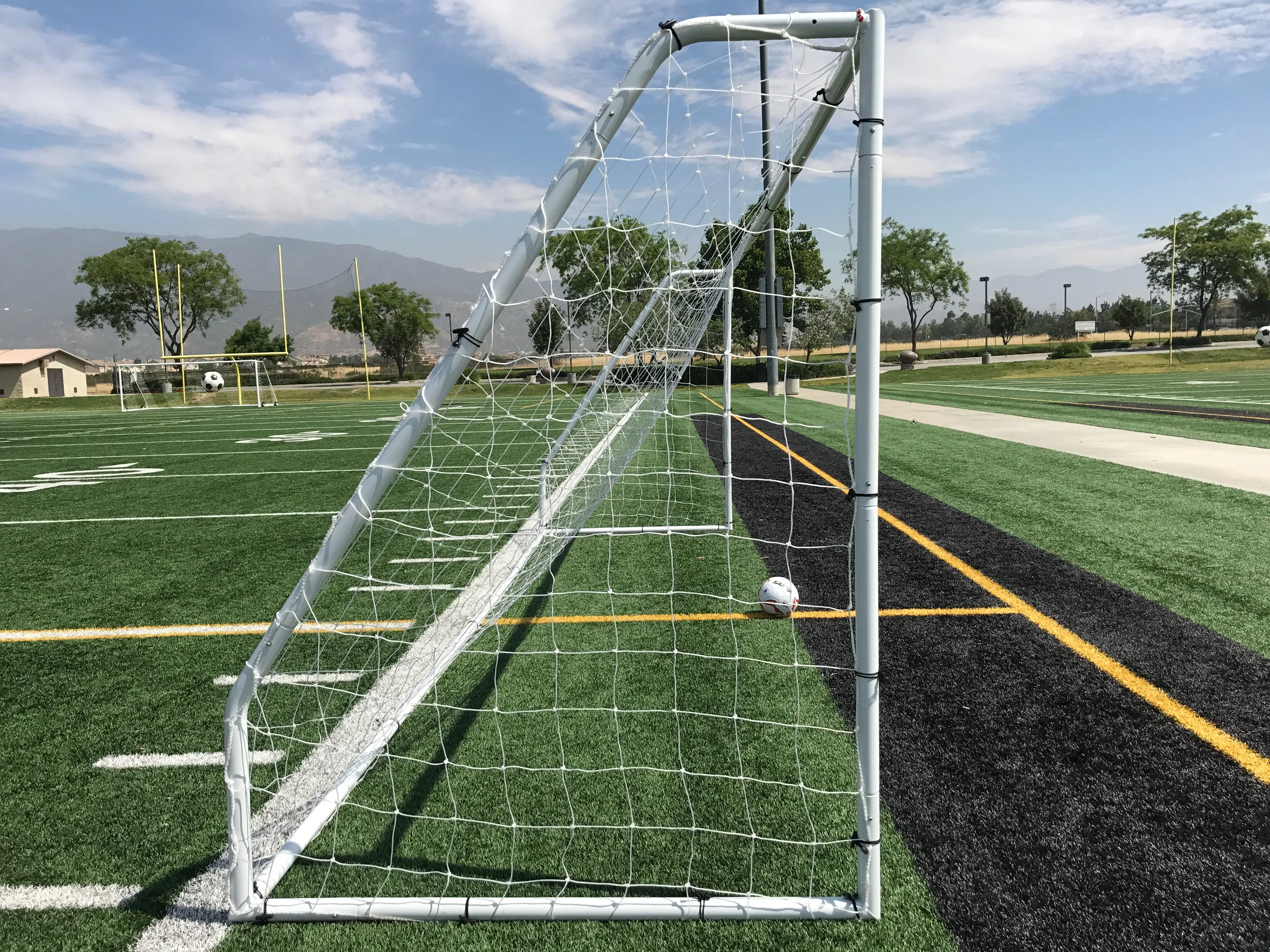 Vallerta® Premier 18.5 X 6.5 Ft. 2" Heavy Duty Steel Frame Goal w/Premium 4MM Net.
