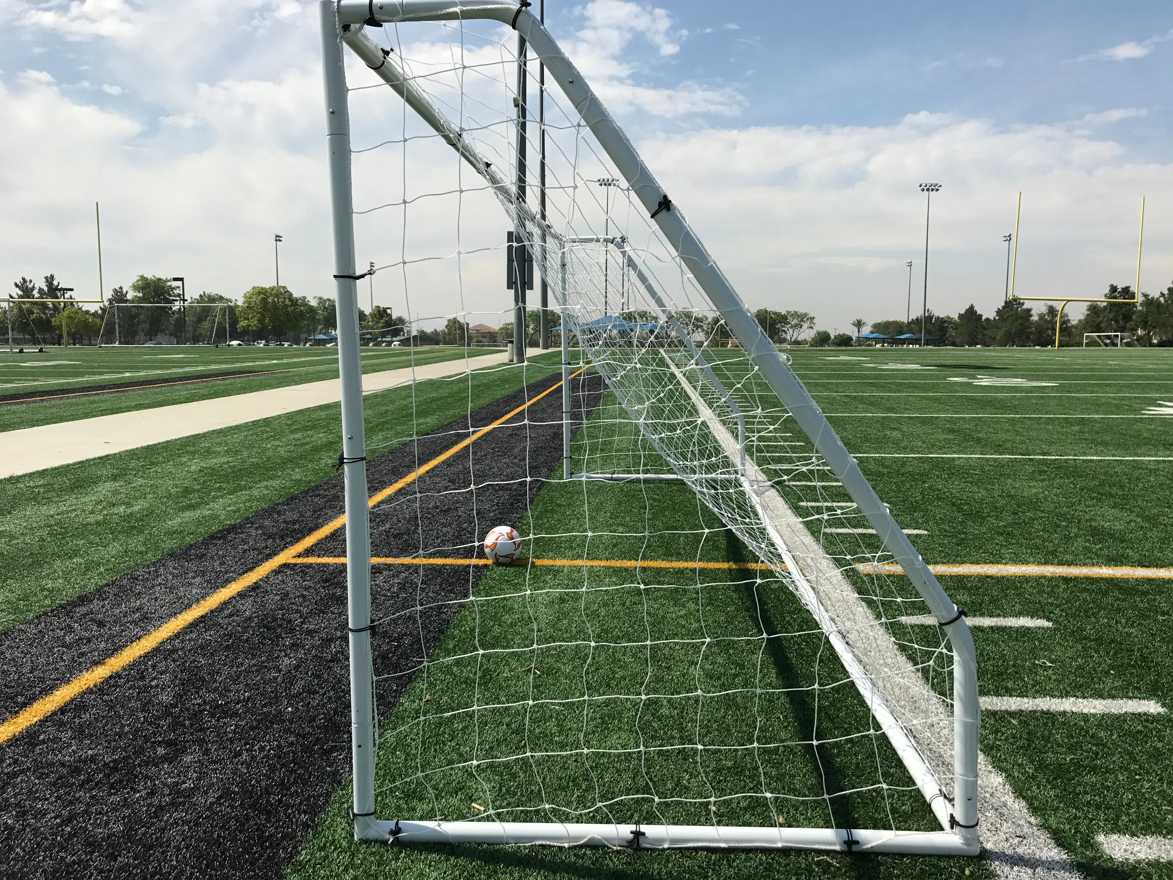 Vallerta® Premier 18.5 X 6.5 Ft. 2" Heavy Duty Steel Frame Goal w/Premium 4MM Net.