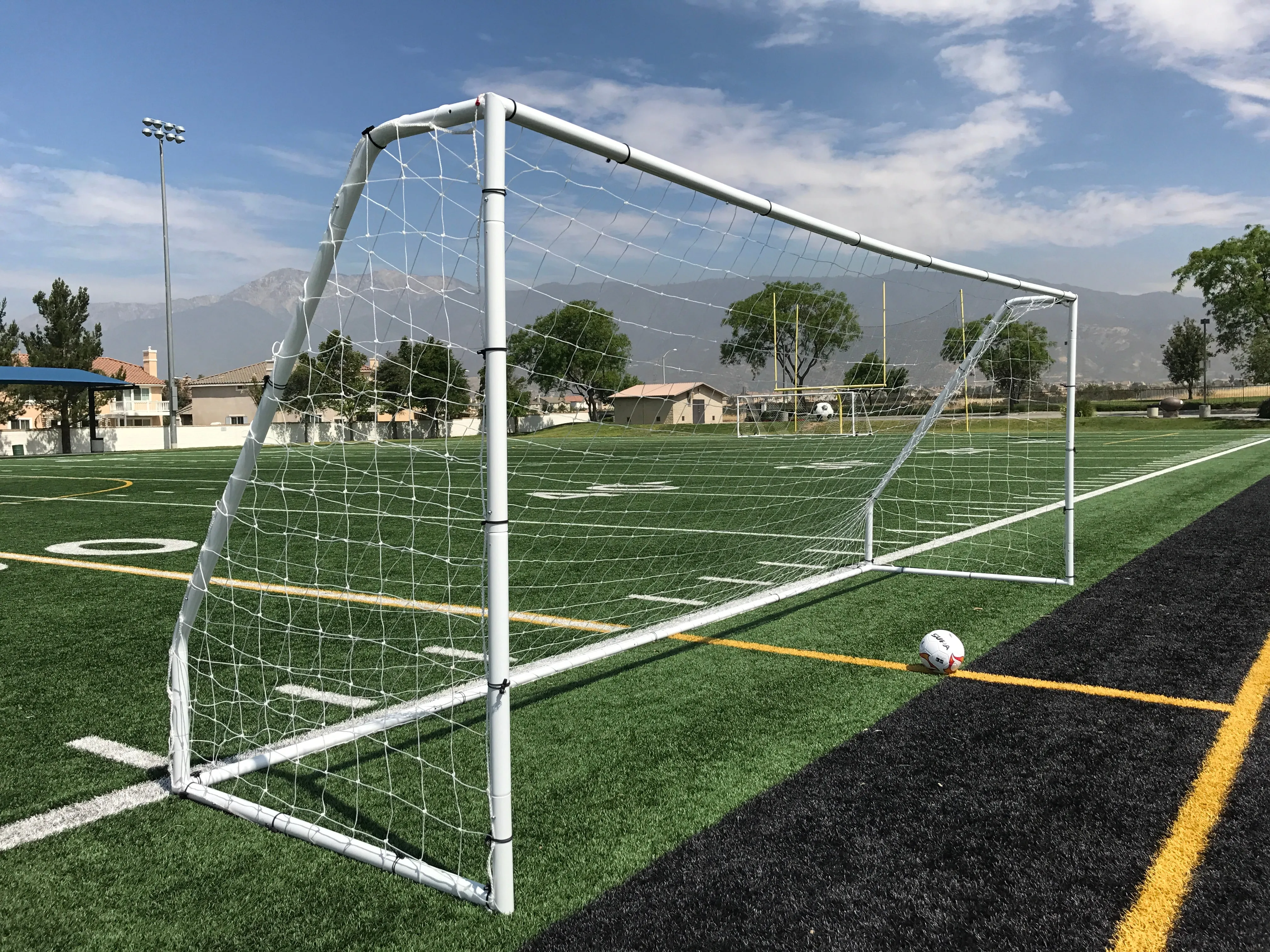 Vallerta® Premier 18.5 X 6.5 Ft. 2" Heavy Duty Steel Frame Goal w/Premium 4MM Net.