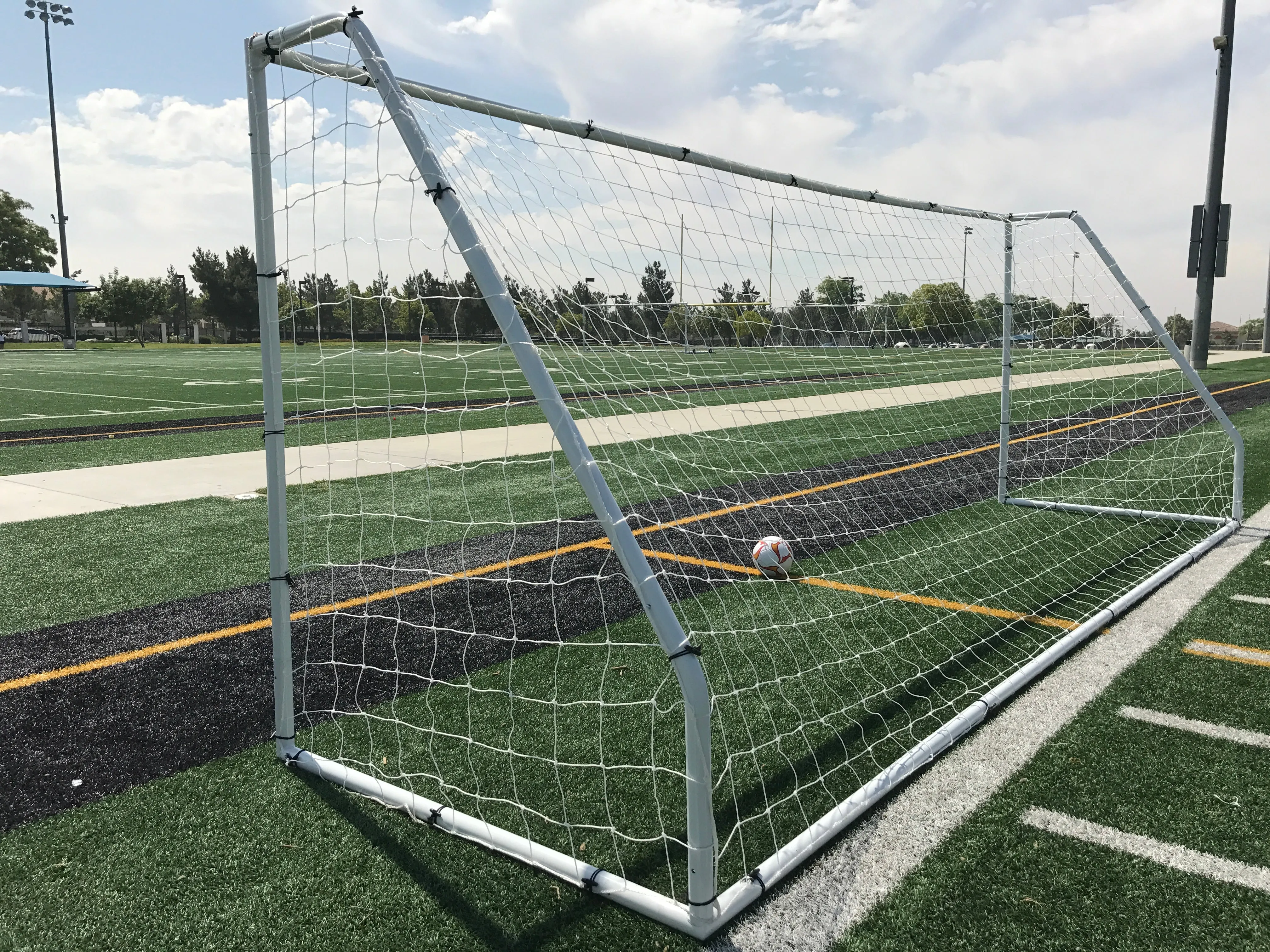 Vallerta® Premier 18.5 X 6.5 Ft. 2" Heavy Duty Steel Frame Goal w/Premium 4MM Net.