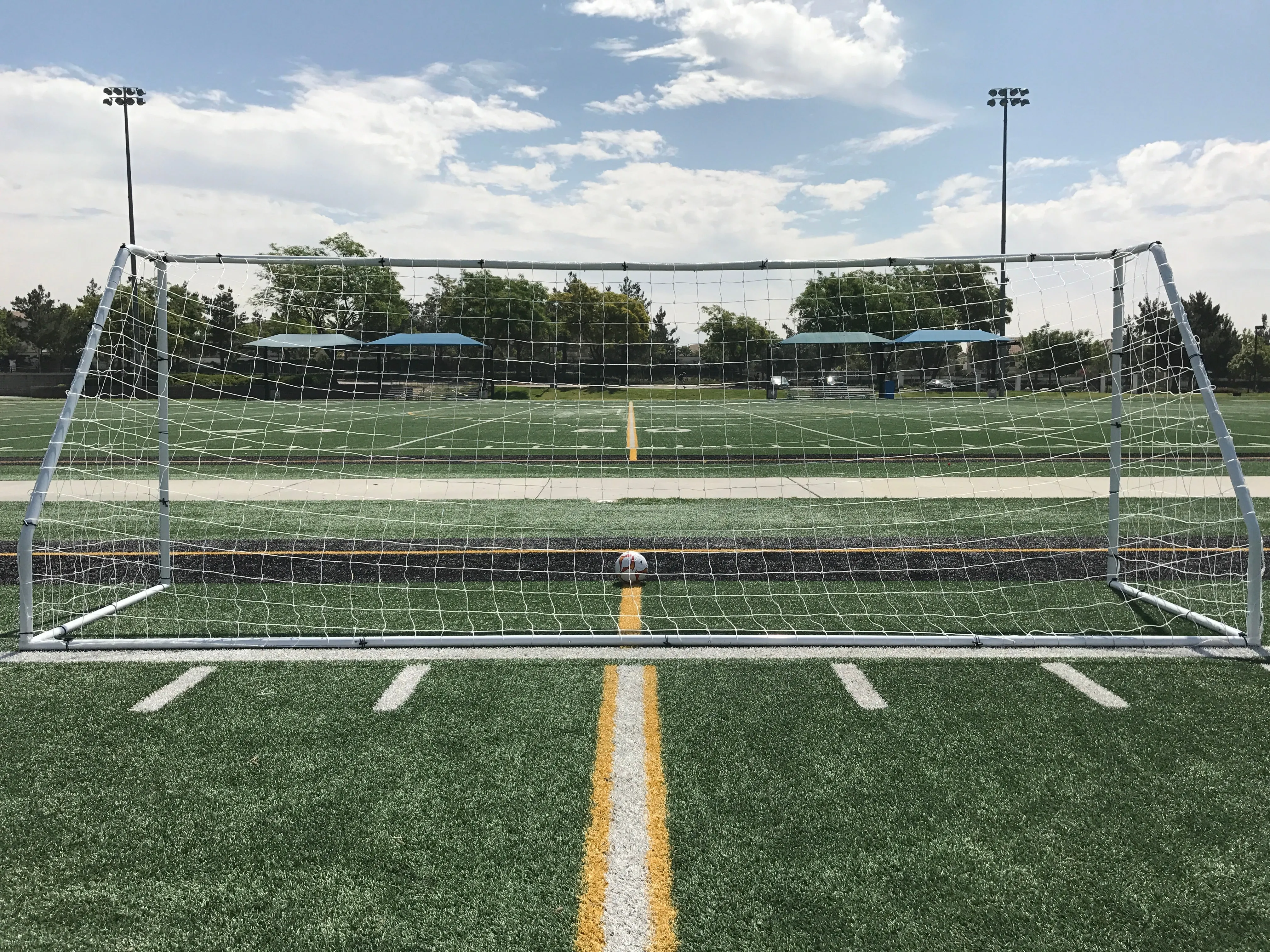 Vallerta® Premier 18.5 X 6.5 Ft. 2" Heavy Duty Steel Frame Goal w/Premium 4MM Net.