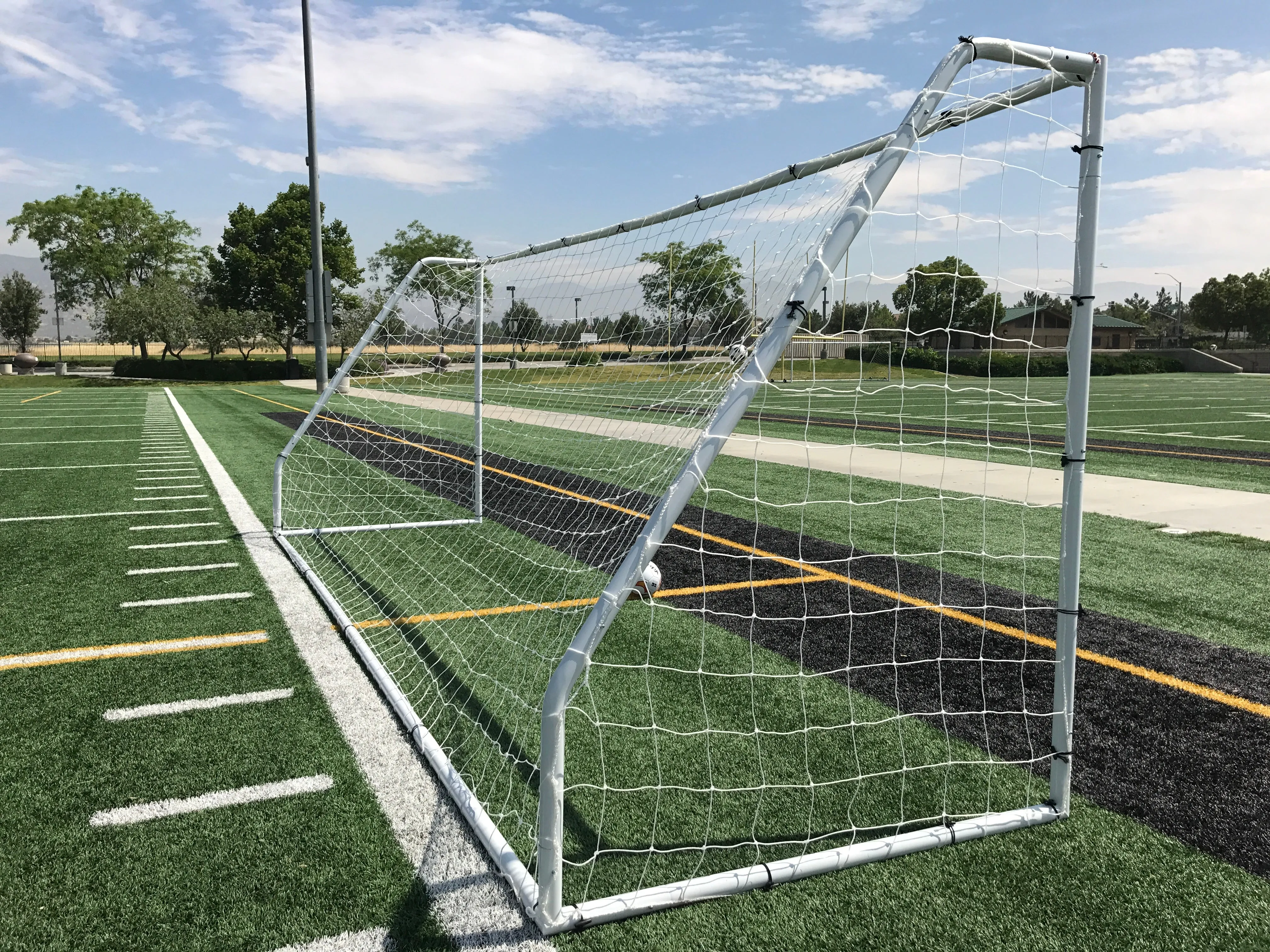 Vallerta® Premier 18.5 X 6.5 Ft. 2" Heavy Duty Steel Frame Goal w/Premium 4MM Net.