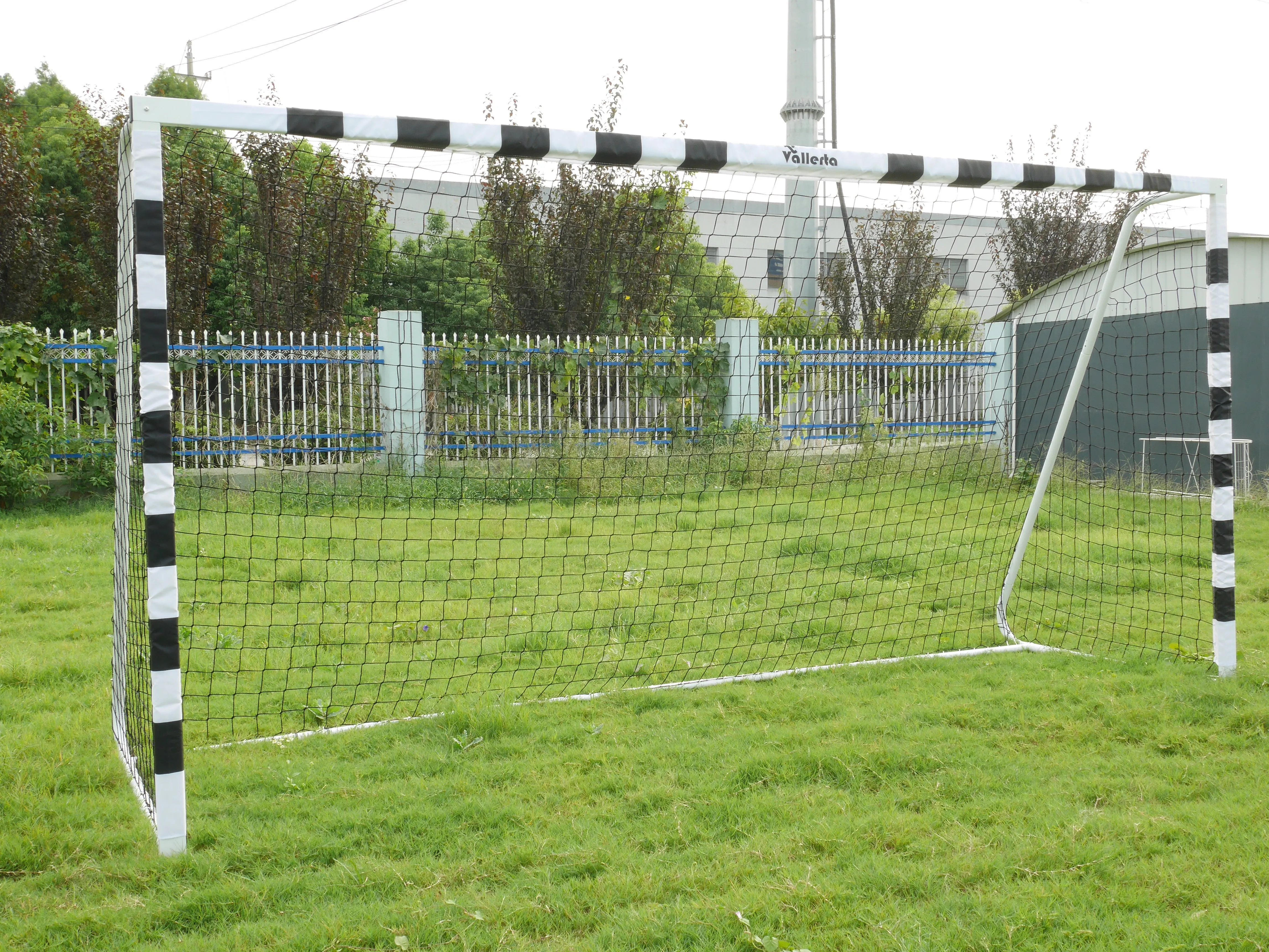 Vallerta® Signature Series 12 X 6 Ft. Checkered Futsal Soccer Goal w/ Anti-Sag Cross Bar.