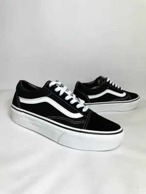 Vans Old Skool Womens Platform Shoes Black