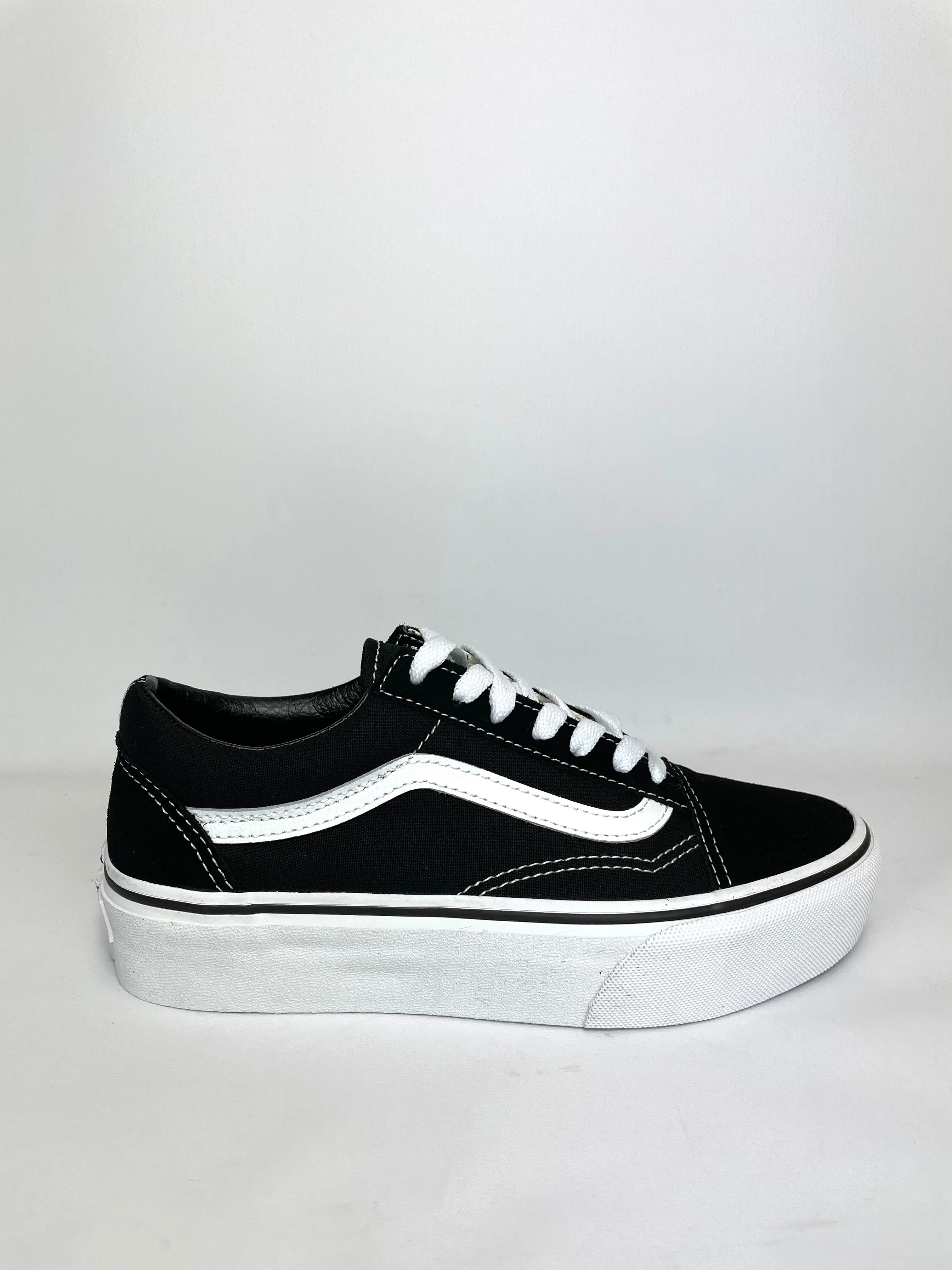 Vans Old Skool Womens Platform Shoes Black