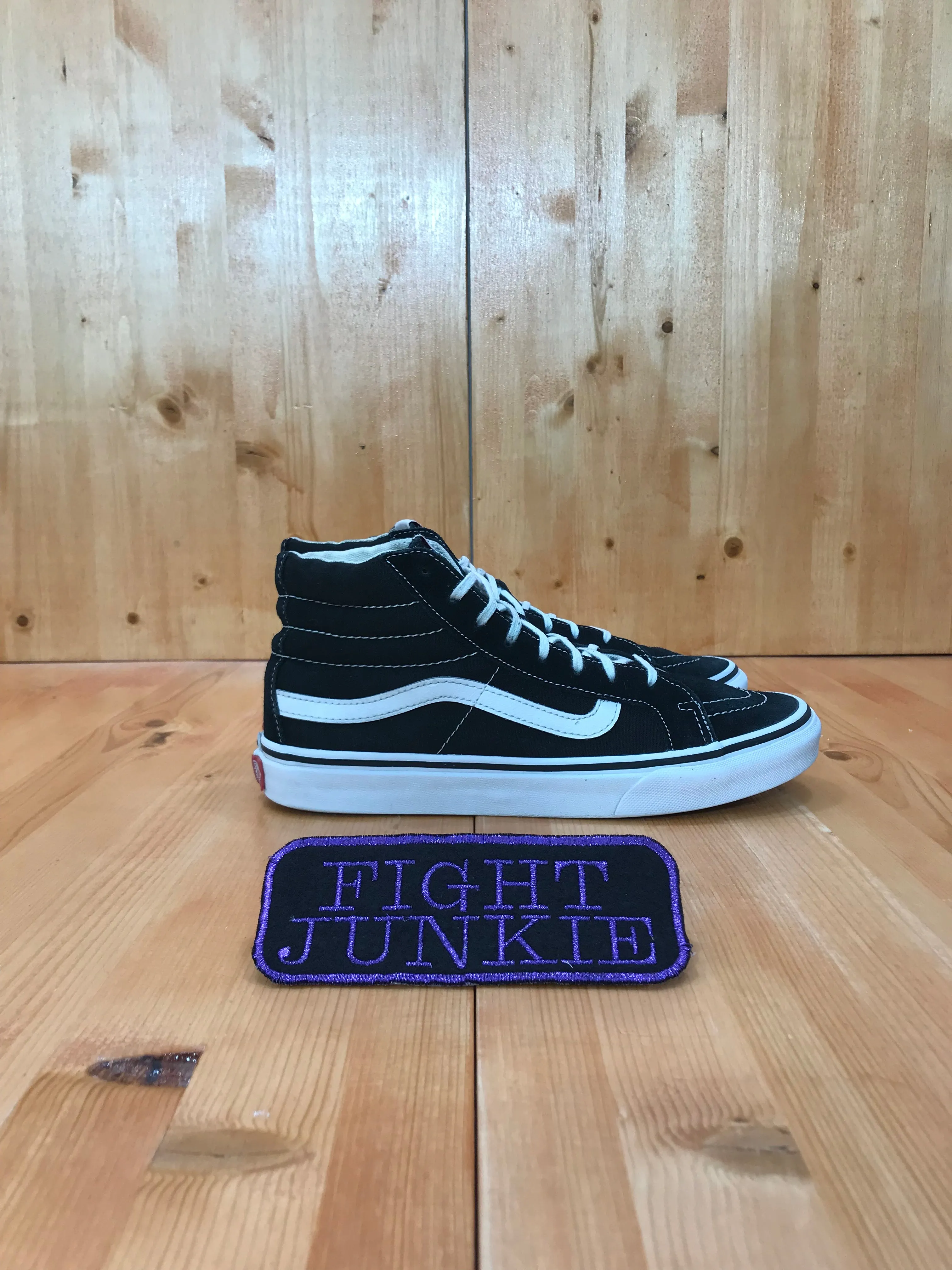 VANS SK8-HI SUEDE & CANVAS Women Size 8.5 Skateboarding Skate Shoes Sneakers Black 721278