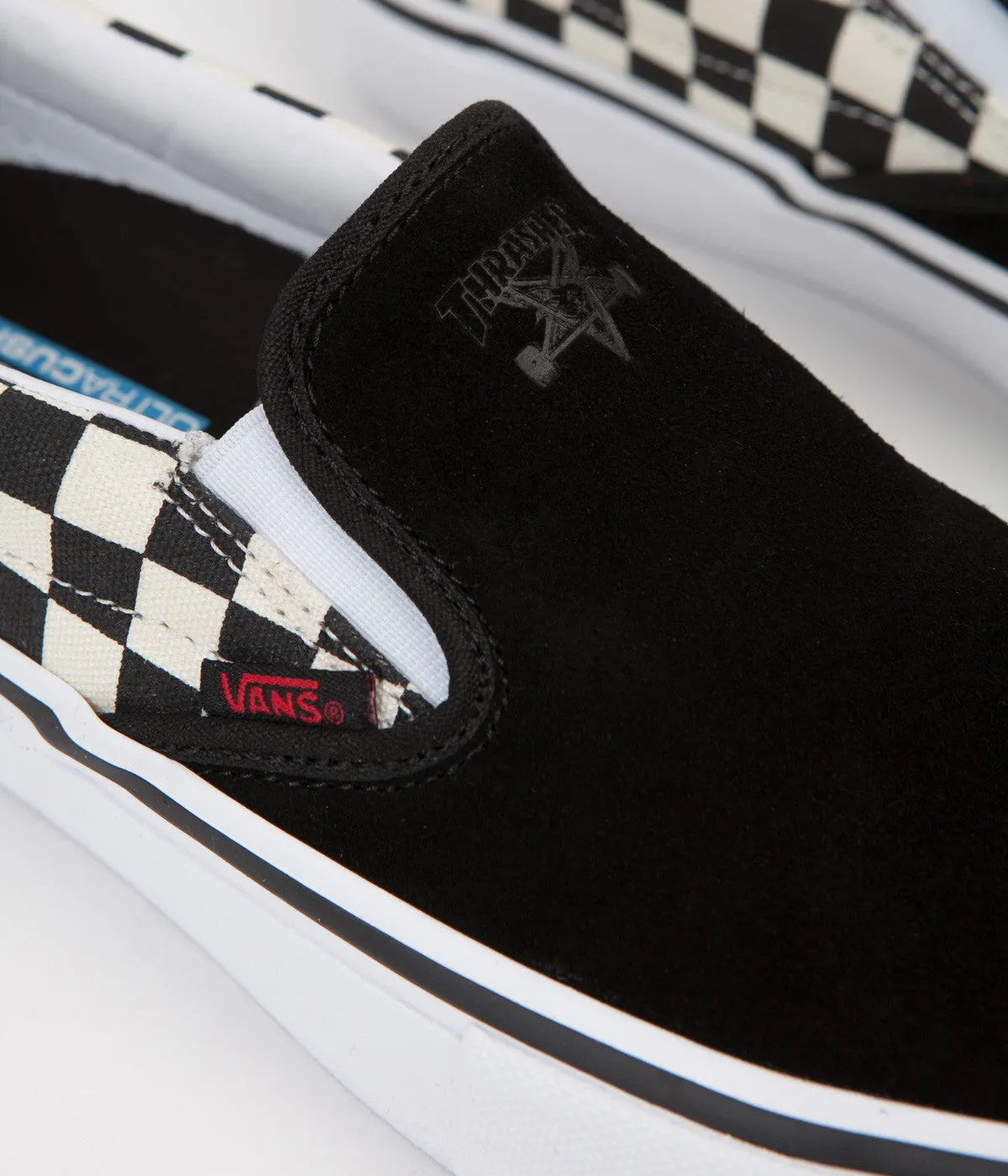 Vans x Thrasher Slip On Pro Shoes - Black / Checkerboard
