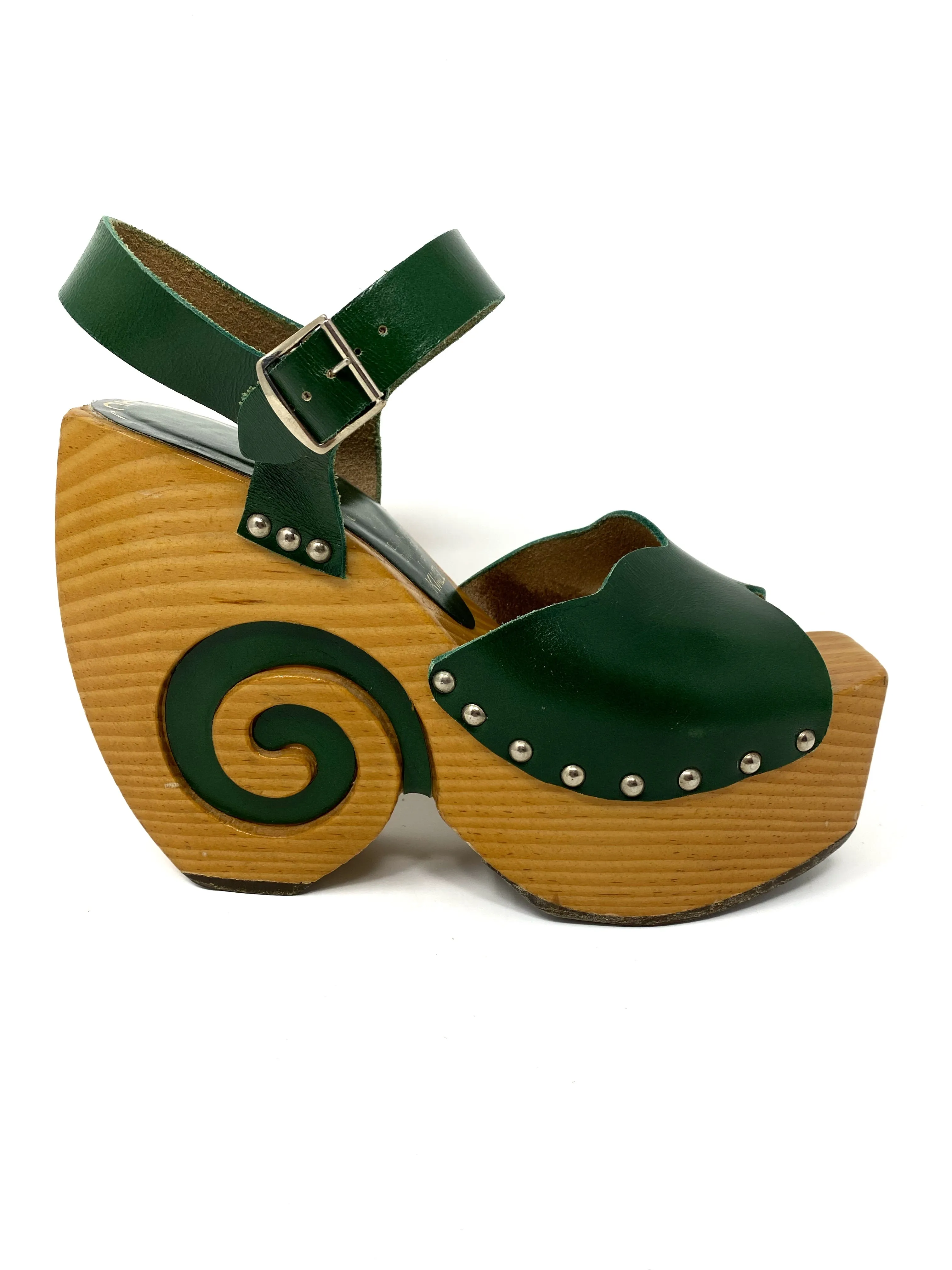 Vintage Kimel Escargot Platforms by Bonnie Smith Heels 8