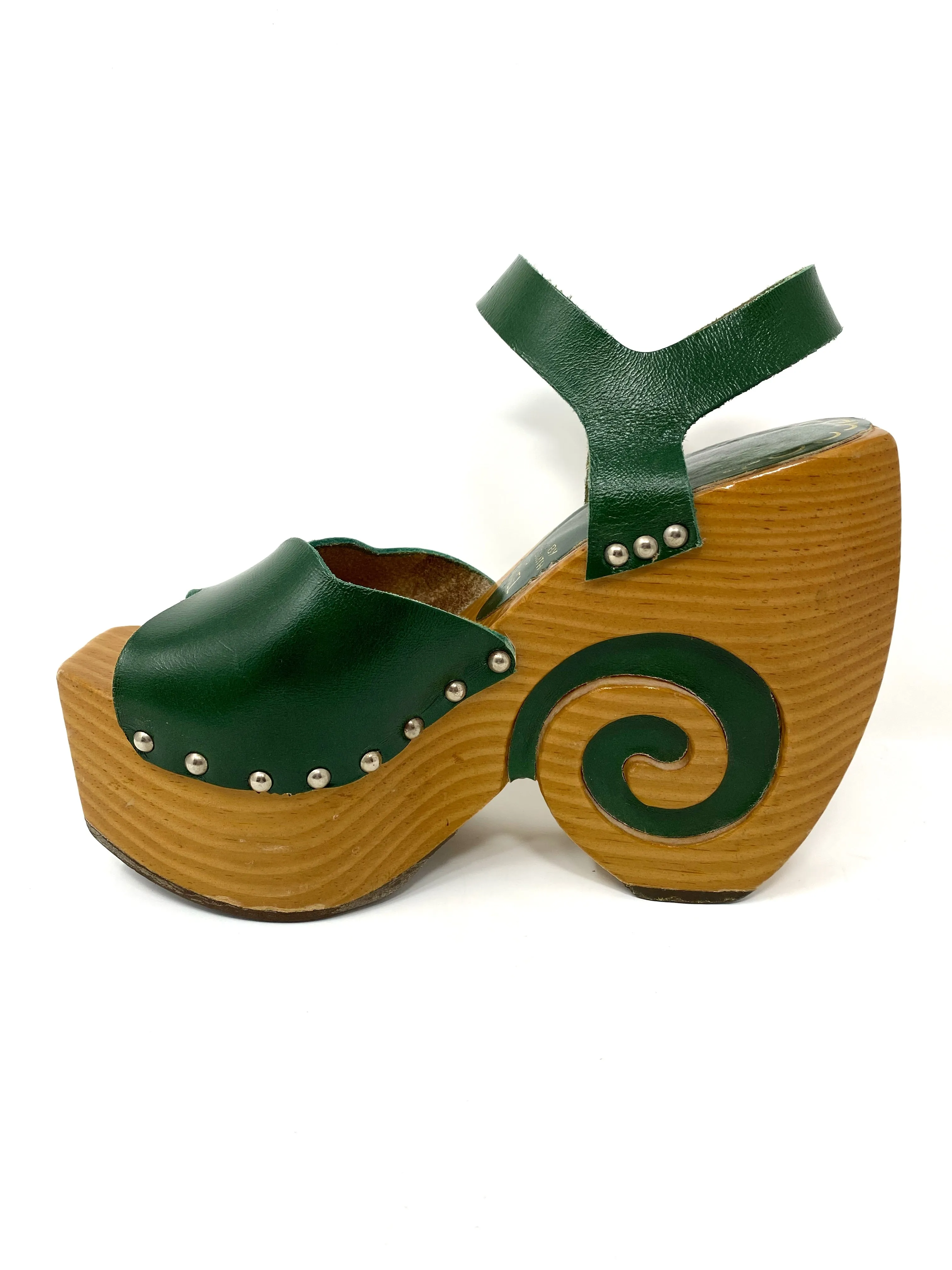Vintage Kimel Escargot Platforms by Bonnie Smith Heels 8