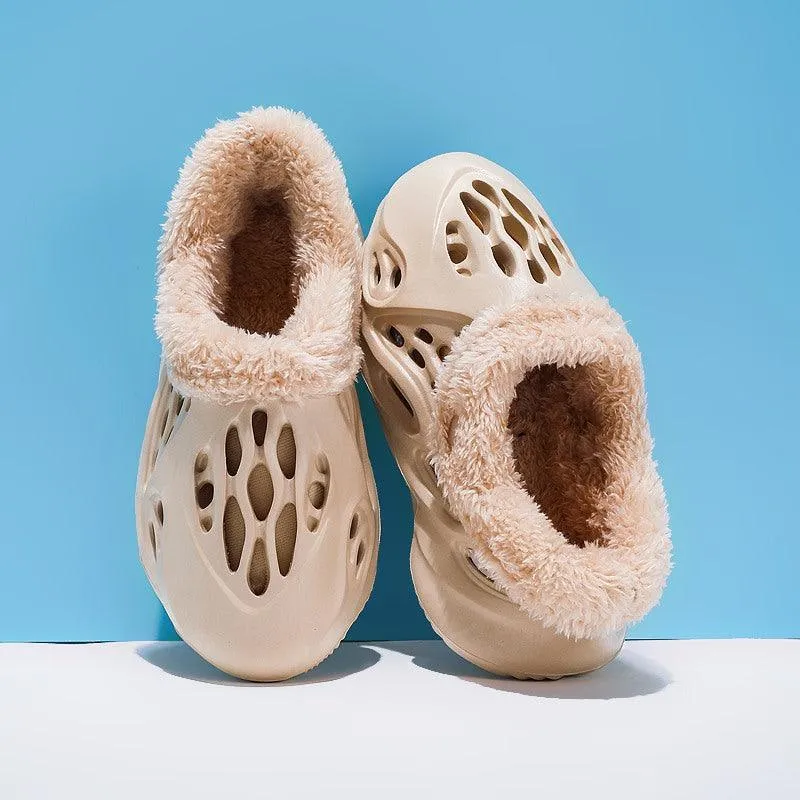 Warm Furry EVA Slippers – Unisex Anti-Wear & Breathable