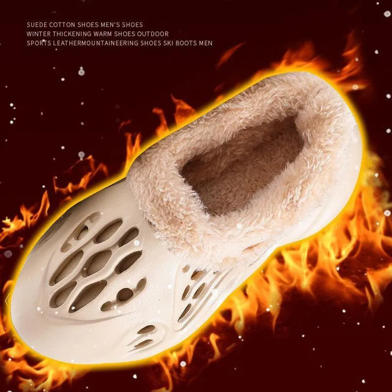 Warm Furry EVA Slippers – Unisex Anti-Wear & Breathable