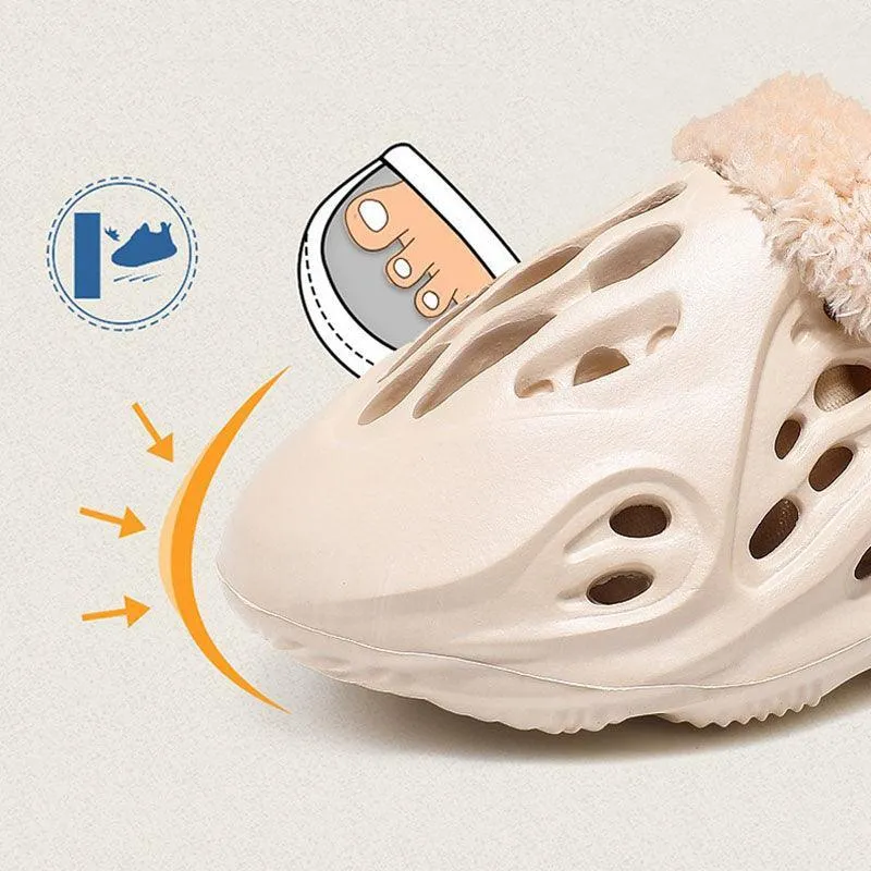 Warm Furry EVA Slippers – Unisex Anti-Wear & Breathable