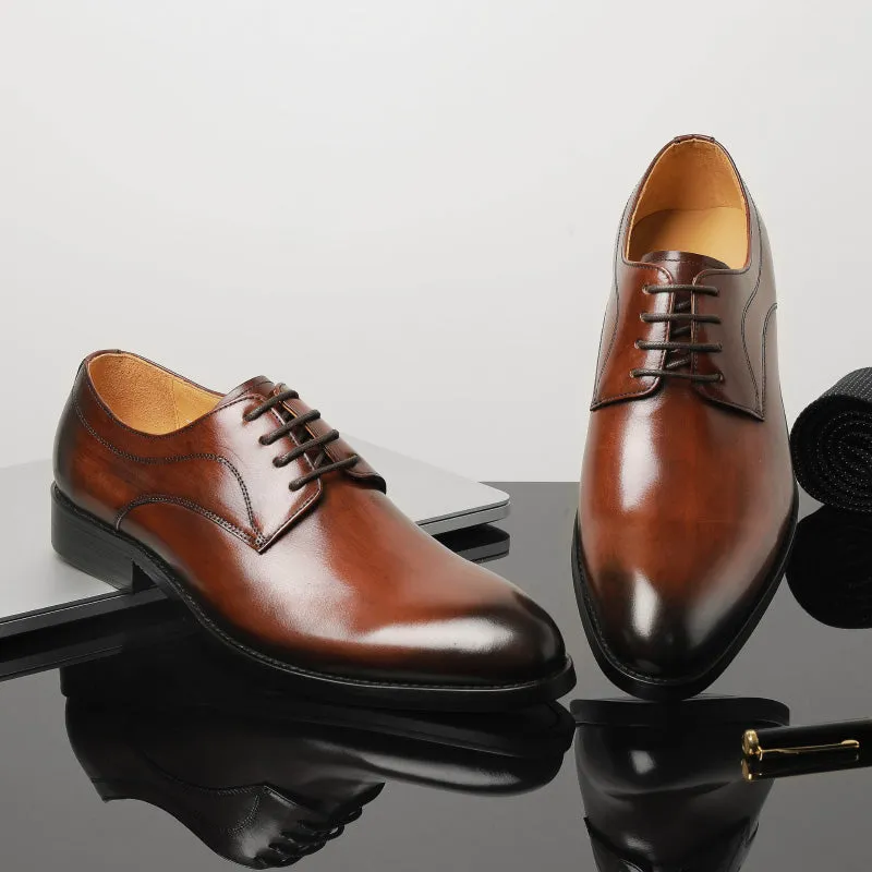 Wedding Luxe Exotic Leather Pointed Oxfords
