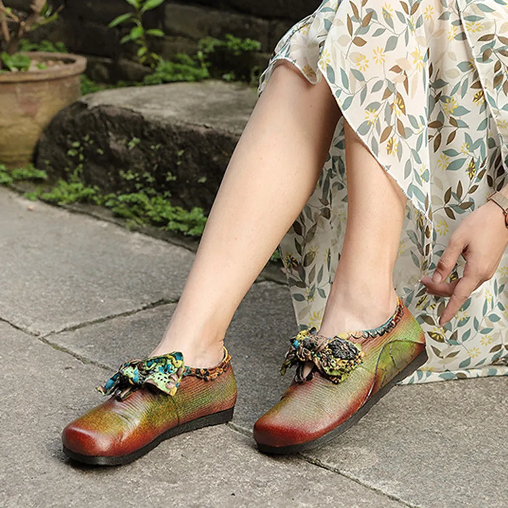 Winter Handmade Retro Leather Flat Shoes | Gift Shoes