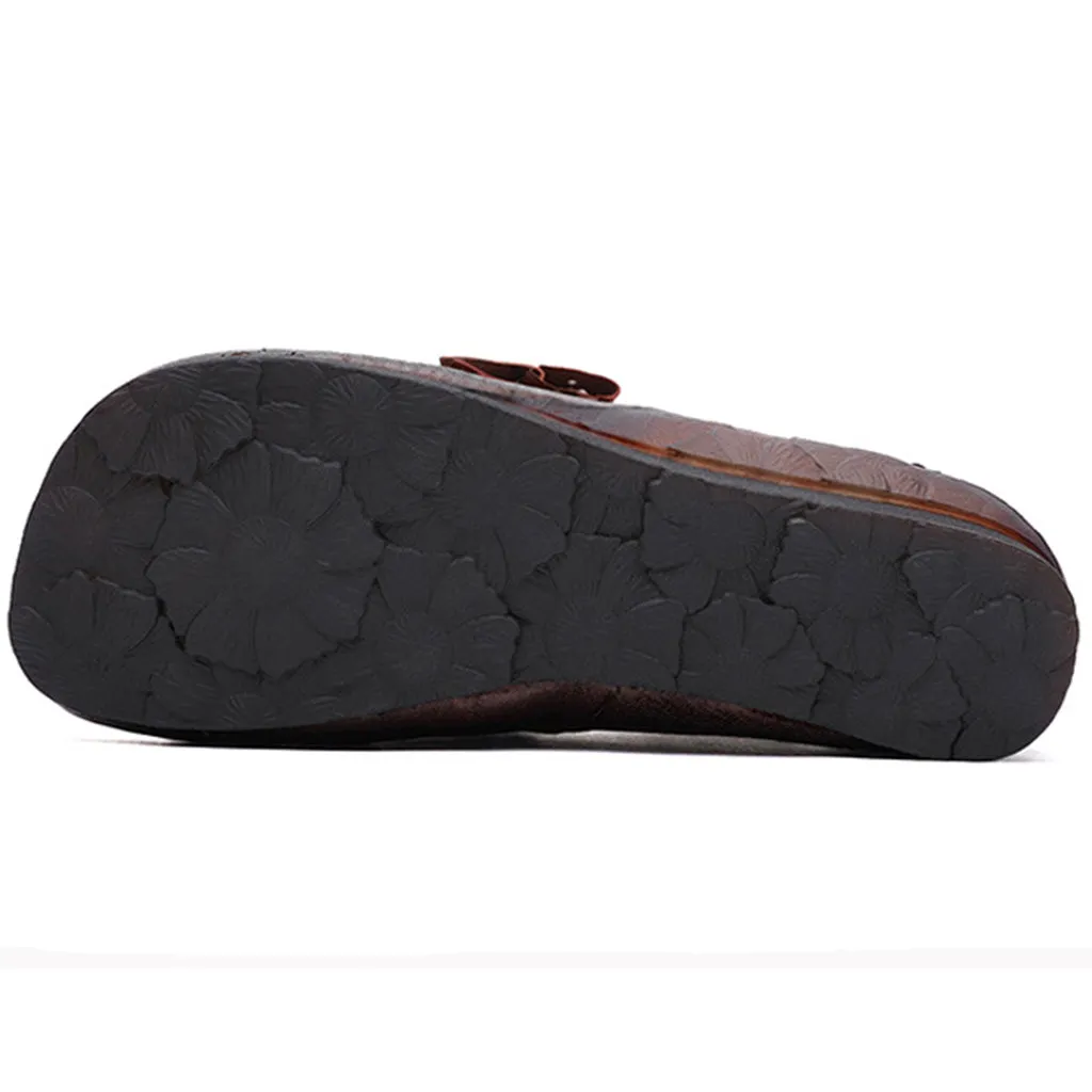 Winter Handmade Retro Leather Flat Shoes | Gift Shoes