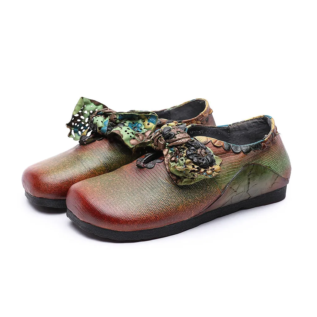 Winter Handmade Retro Leather Flat Shoes | Gift Shoes