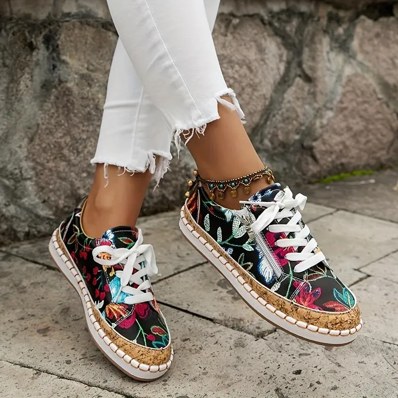 Women's Fashion Trainers Lace Up  Walking Shoes