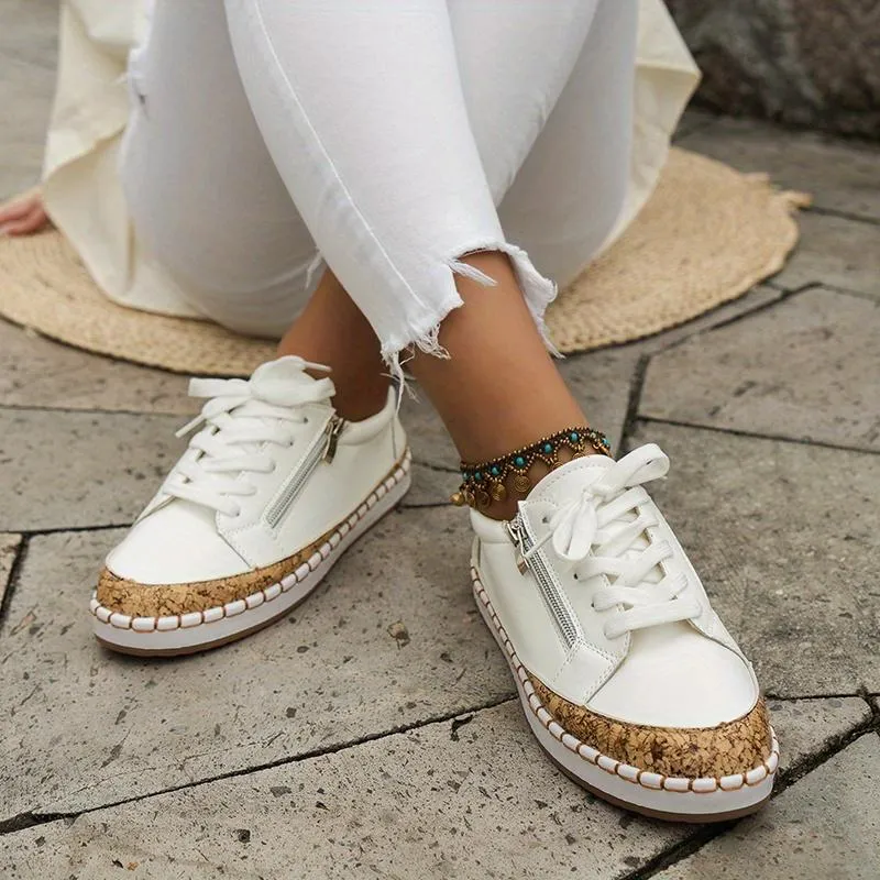Women's Fashion Trainers Lace Up  Walking Shoes