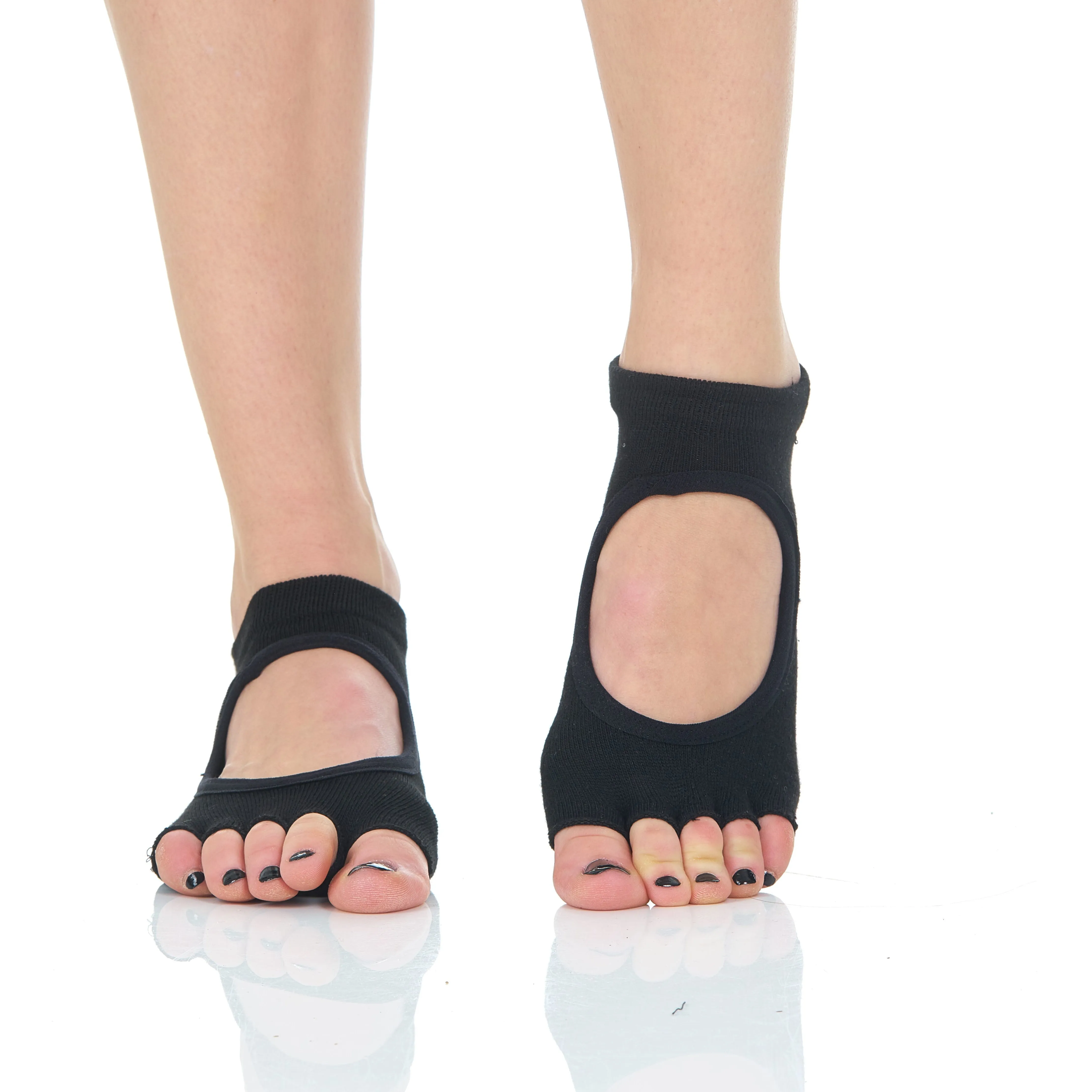 Women's Non-Slip Toeless Full Grip Yoga Socks