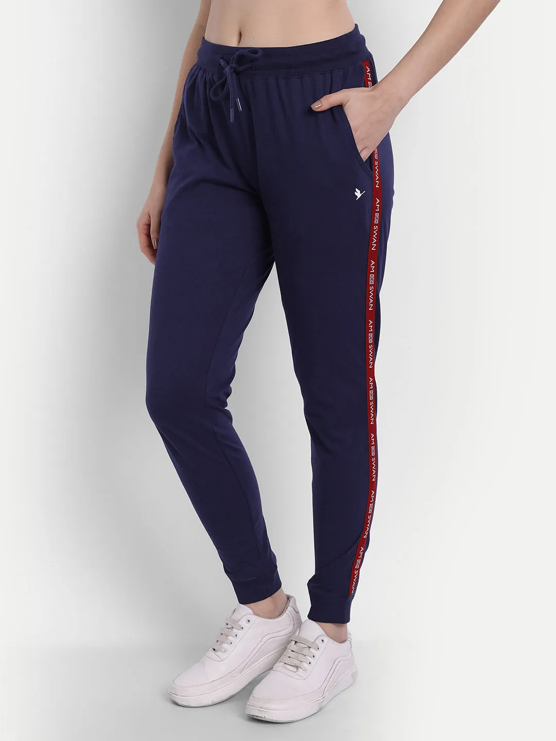 Womens Premium Cotton Solid Track Pants