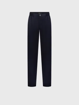 Wool Trousers Blue Navy