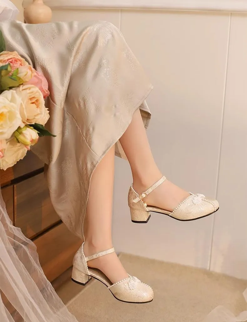 Yana~Heart Jade Yana~Qi Lolita Shoes Chunky Heels