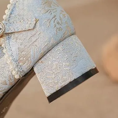 Yana~Huaiyu Yana~Chinese Style Han Lolita Shoes Lolita Chunky Heel Shoes