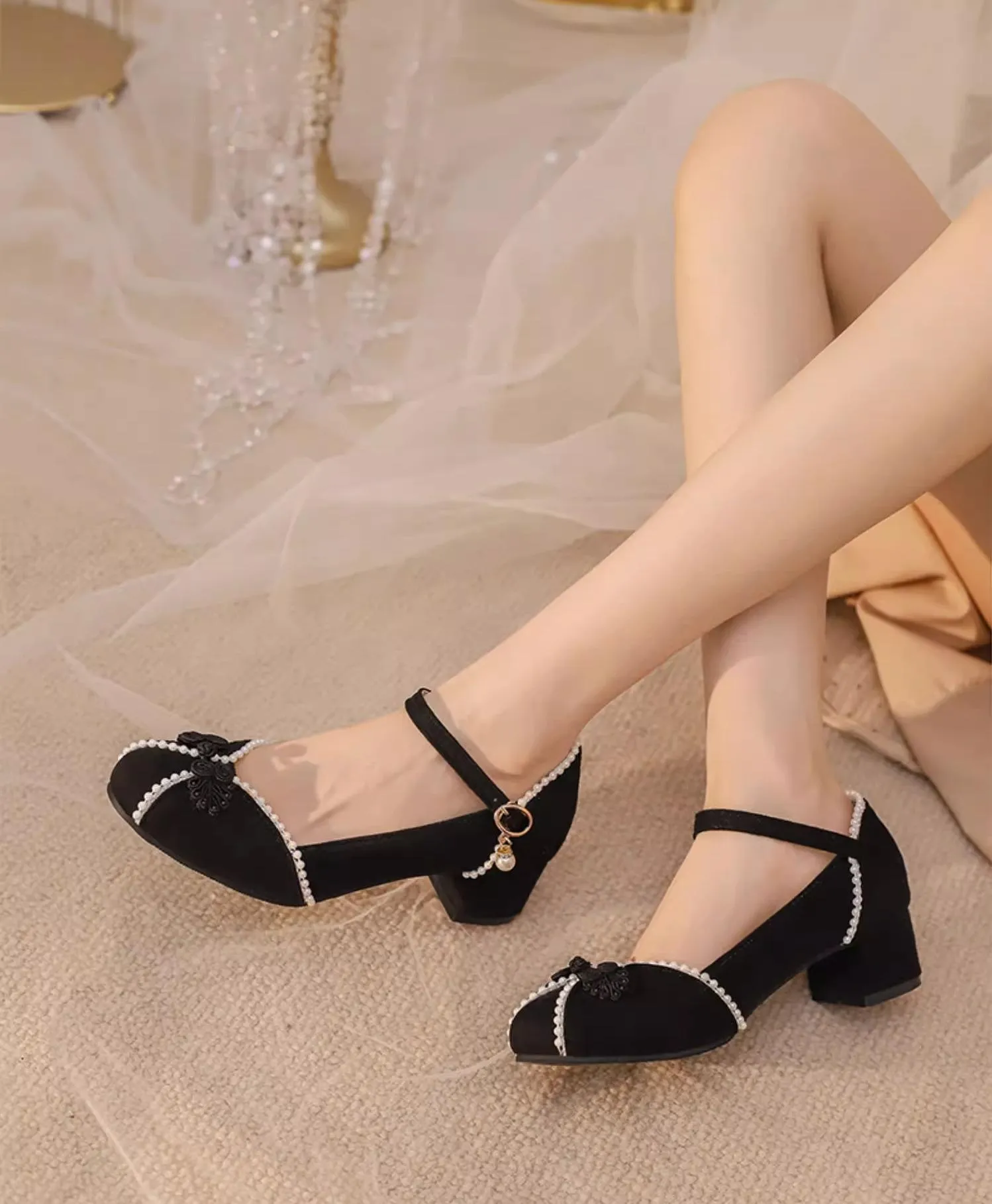 Yana~Huaiyu Yana~Chinese Style Han Lolita Shoes Lolita Chunky Heel Shoes
