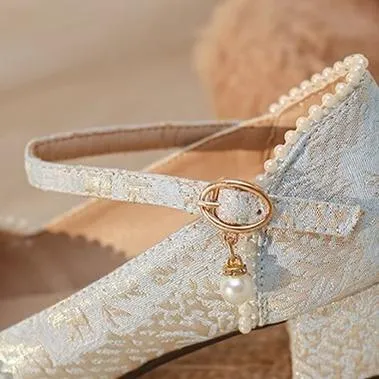 Yana~Huaiyu Yana~Chinese Style Han Lolita Shoes Lolita Chunky Heel Shoes