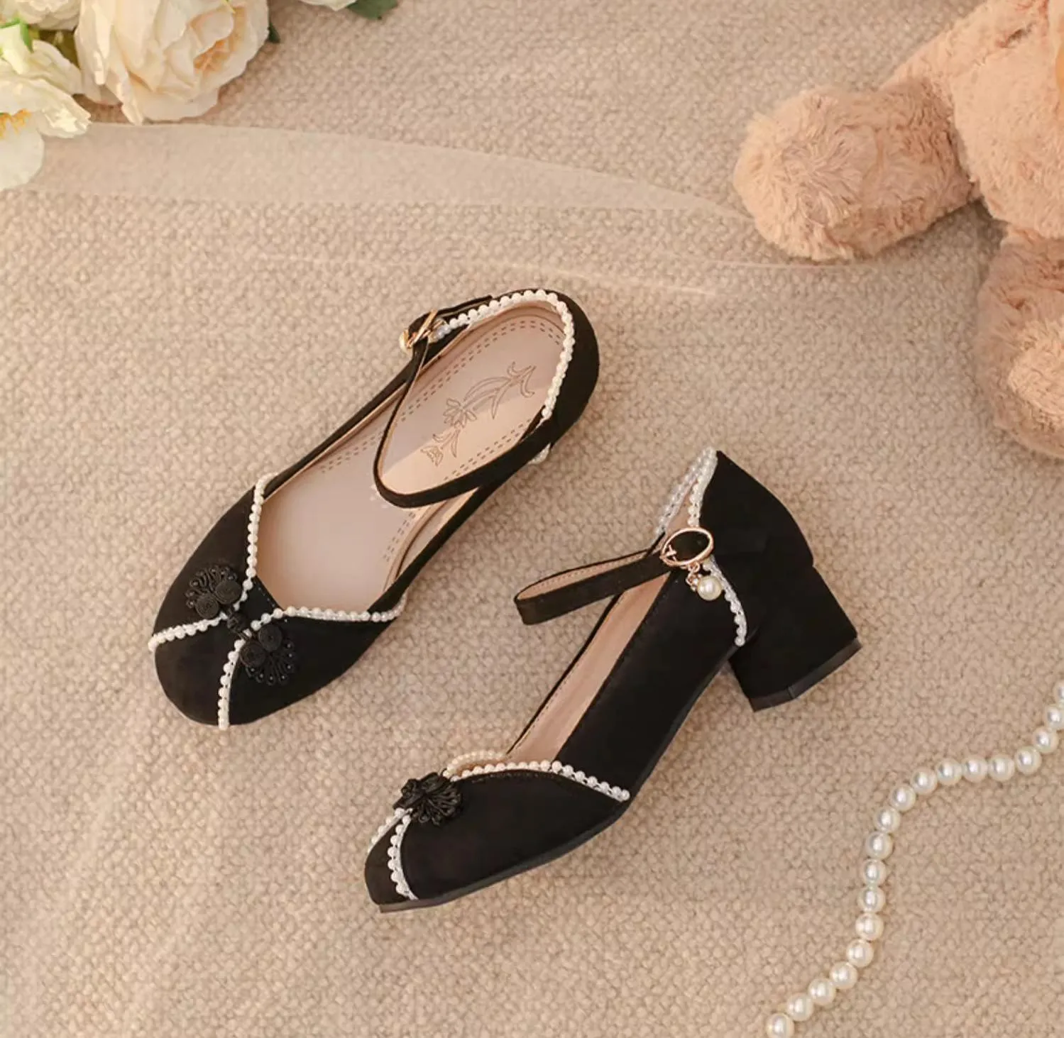 Yana~Huaiyu Yana~Chinese Style Han Lolita Shoes Lolita Chunky Heel Shoes